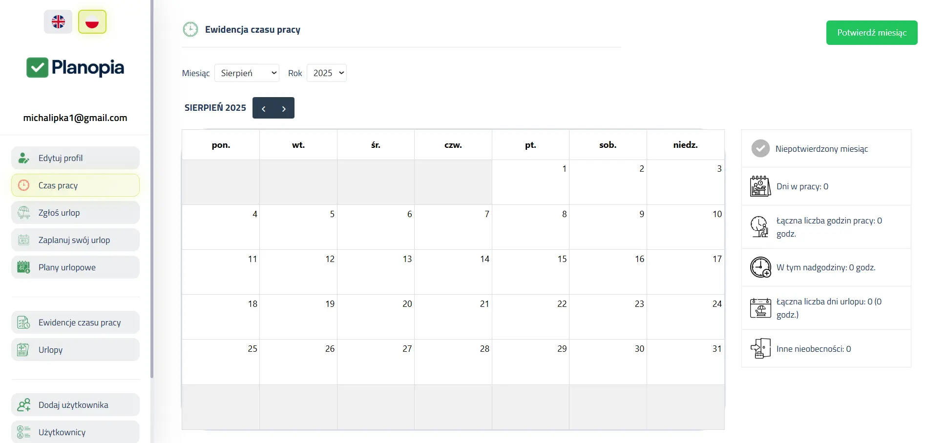 Planopia – widok desktop
